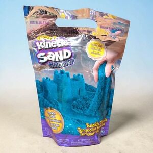 Kinetic Sand Shimmer Twinkly Teal 2lb Bag Spin Master Sensory Play Toy NEW